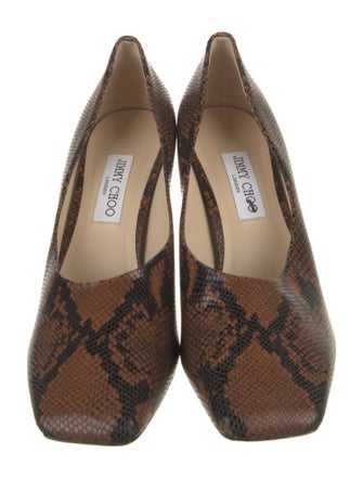 Jimmy Choo GG Embossed Embossed Leather Pumps
