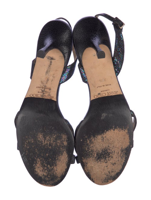 Jimmy Choo Glitter Glitter Accents Slingback Sandals