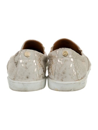 Jimmy Choo Leather Animal Print Sneakers