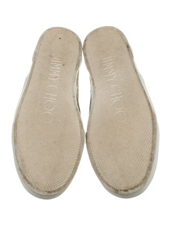 Jimmy Choo Leather Animal Print Sneakers