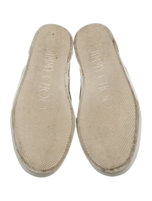 Jimmy Choo Leather Animal Print Sneakers