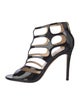 Jimmy Choo Patent Leather Cutout Accent Gladiator Sandals