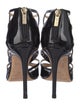 Jimmy Choo Patent Leather Cutout Accent Gladiator Sandals