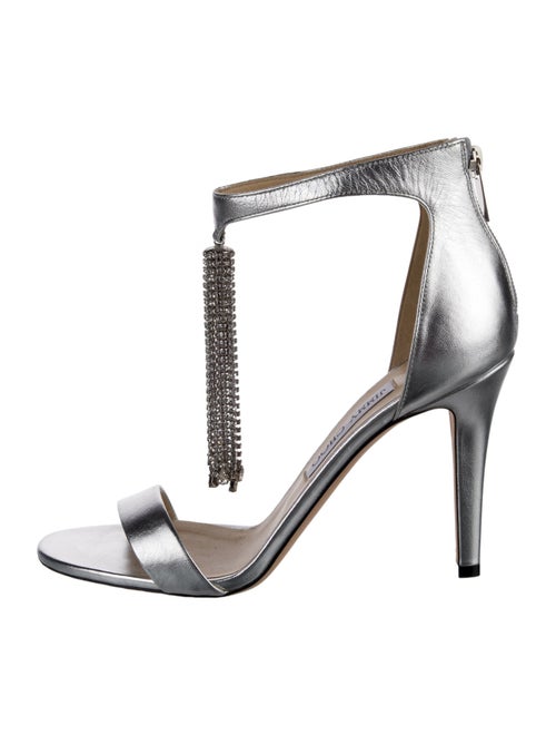 Jimmy Choo Leather Tassel Accents Sandals