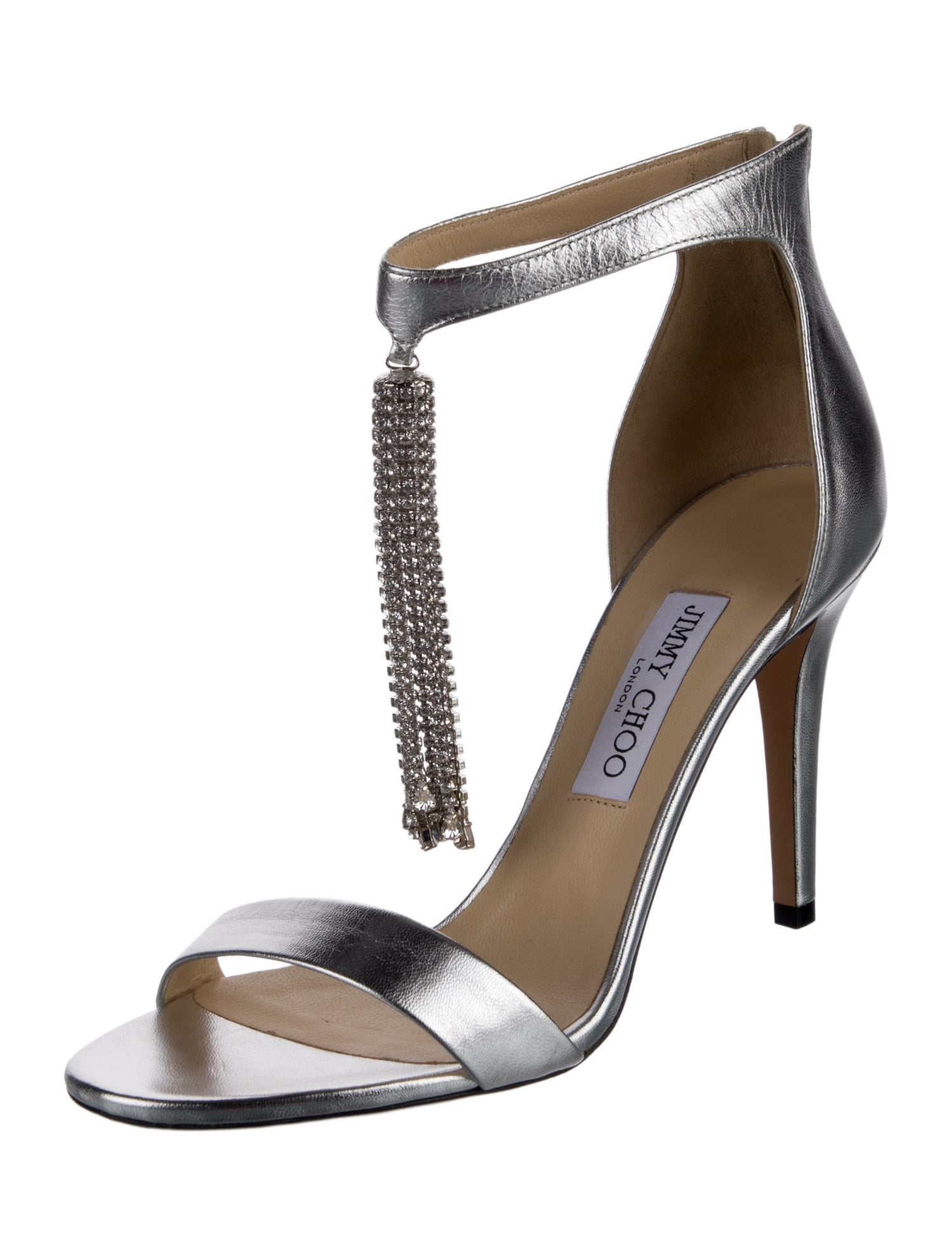 Jimmy Choo Leather Tassel Accents Sandals