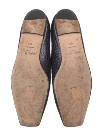 Jimmy Choo Embossed Leather Flats