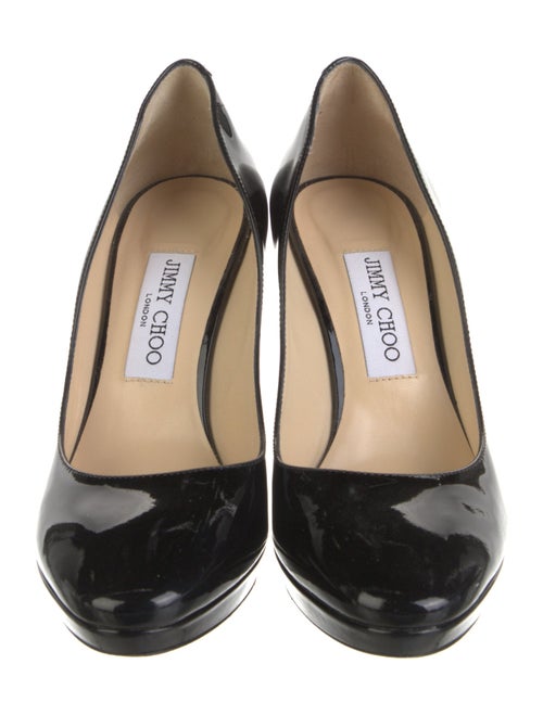 Jimmy Choo Patent Leather Leather Trim Embellishment Pumps