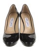 Jimmy Choo Patent Leather Leather Trim Embellishment Pumps