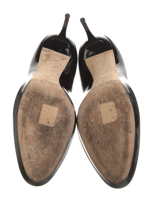 Jimmy Choo Patent Leather Leather Trim Embellishment Pumps