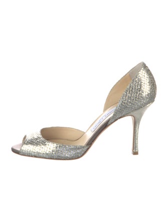 Jimmy Choo Glitter D'Orsay Pumps