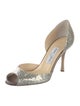 Jimmy Choo Glitter D'Orsay Pumps