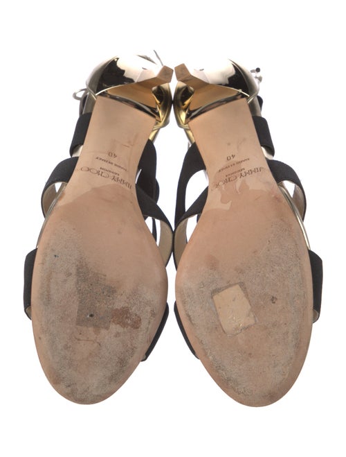 Jimmy Choo Leather Bow Accents Gladiator Sandals