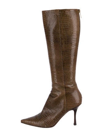 Jimmy Choo Snakeskin Animal Print Boots