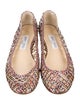 Jimmy Choo Patent Leather Colorblock Pattern Ballet Flats