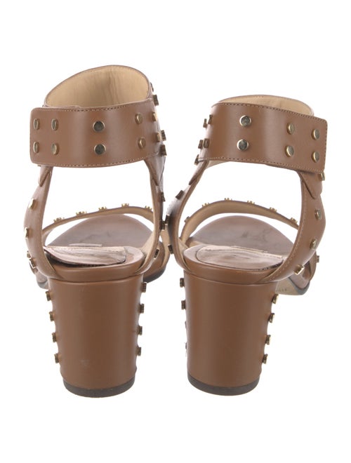 Jimmy Choo Leather Studded Accents Sandals
