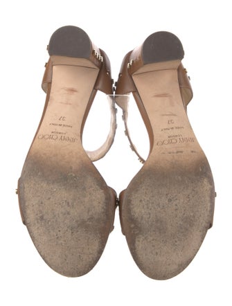 Jimmy Choo Leather Studded Accents Sandals