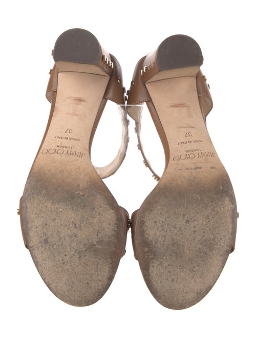 Jimmy Choo Leather Studded Accents Sandals