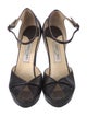 Jimmy Choo Leather Animal Print D'Orsay Pumps