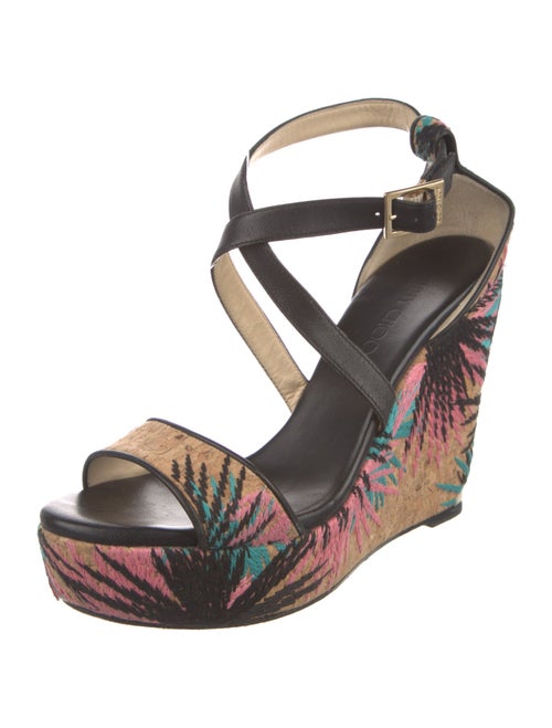 Jimmy Choo Leather Printed Sandals