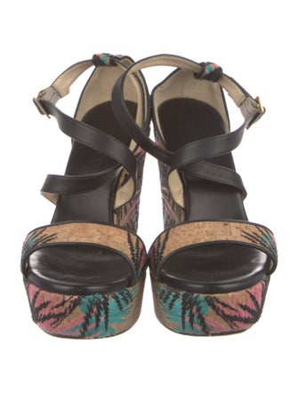 Jimmy Choo Leather Printed Sandals