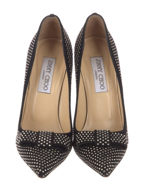 Jimmy Choo Suede Bow Accents Pumps