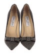 Jimmy Choo Suede Bow Accents Pumps