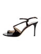 Jimmy Choo Patent Leather Cutout Accent Slingback Sandals
