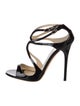 Jimmy Choo Patent Leather Cutout Accent Sandals