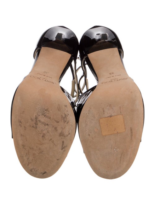 Jimmy Choo Patent Leather Cutout Accent Sandals
