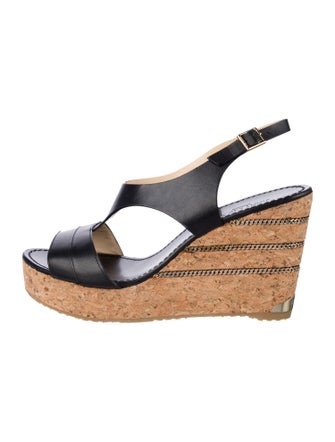 Jimmy Choo Leather T-Strap Sandals