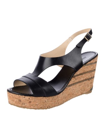 Jimmy Choo Leather T-Strap Sandals