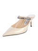 Jimmy Choo Patent Leather Crystal Embellishments Mules