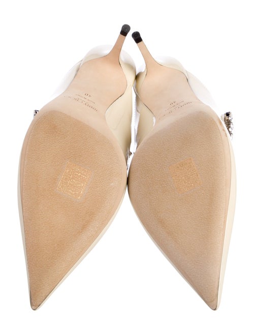 Jimmy Choo Patent Leather Crystal Embellishments Mules