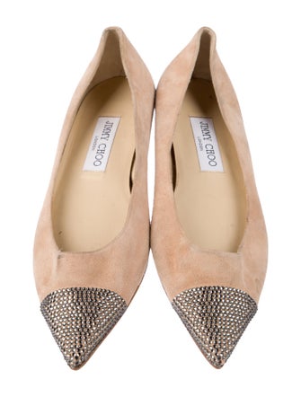 Jimmy Choo Suede Animal Print Ballet Flats