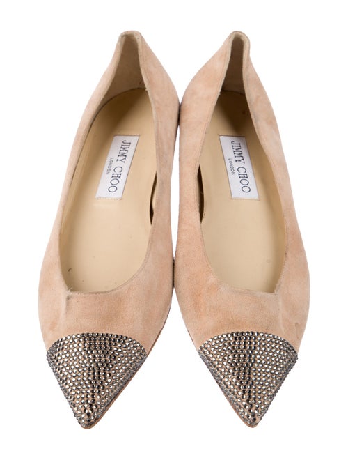 Jimmy Choo Suede Animal Print Ballet Flats