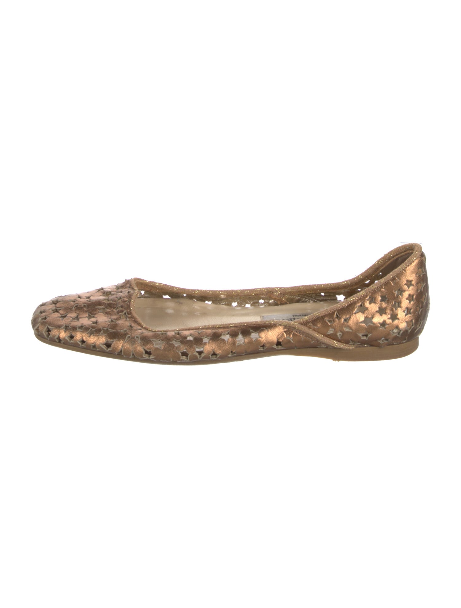 Jimmy Choo Leather Lasercut Accents Ballet Flats