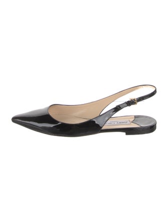 Jimmy Choo Patent Leather Slingback Flats