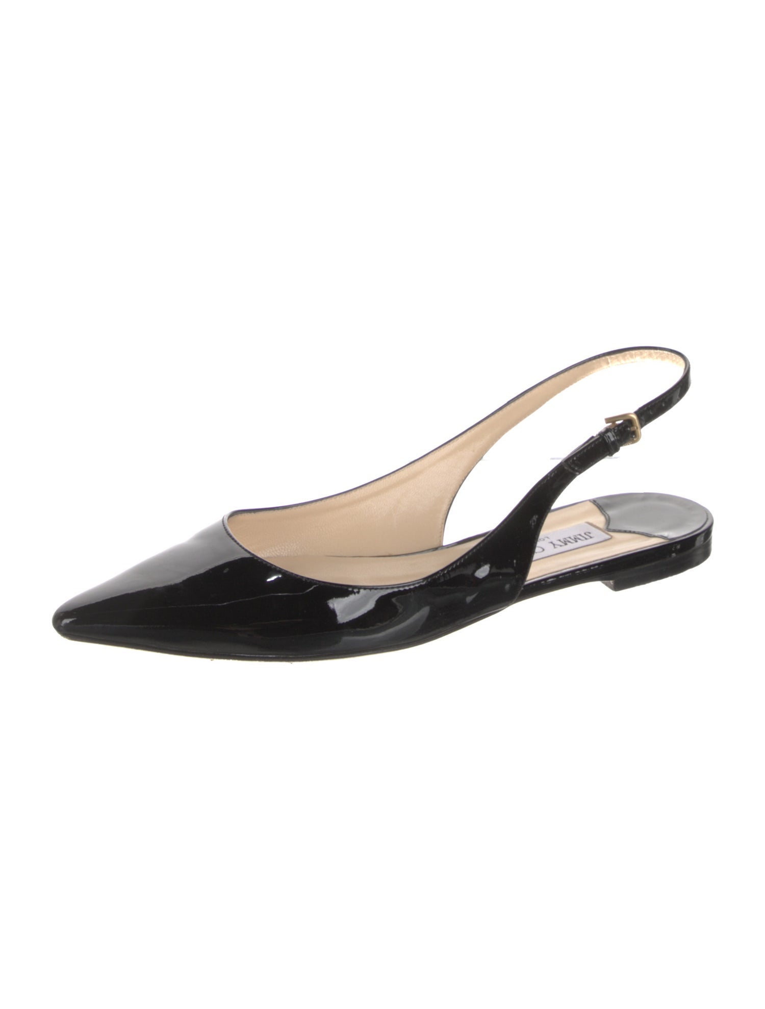 Jimmy Choo Patent Leather Slingback Flats