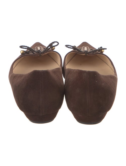 Jimmy Choo Suede Beaded Accents Ballet Flats