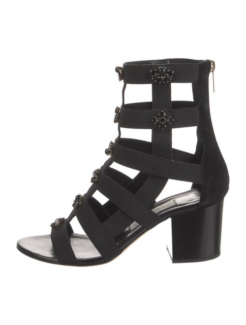 Jimmy Choo Suede Crystal Embellishments Gladiator Sandals