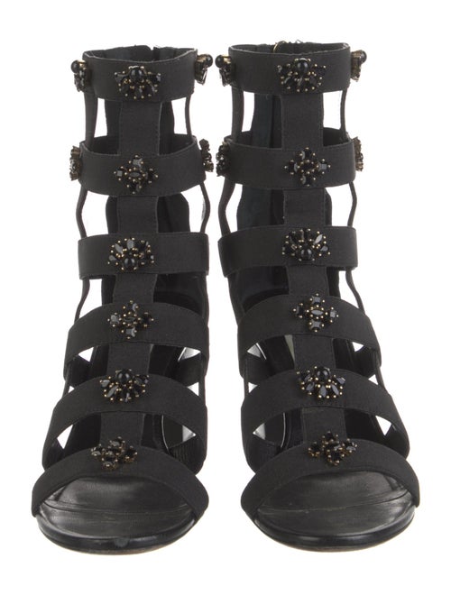 Jimmy Choo Suede Crystal Embellishments Gladiator Sandals