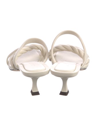 Jimmy Choo Leather Braided Accents Slides