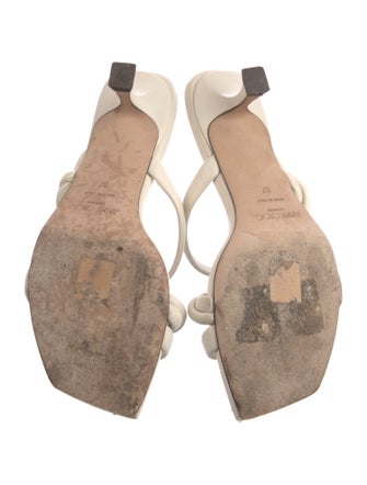 Jimmy Choo Leather Braided Accents Slides