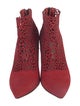 Jimmy Choo Suede Lasercut Accents Sock Boots