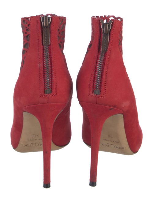 Jimmy Choo Suede Lasercut Accents Sock Boots