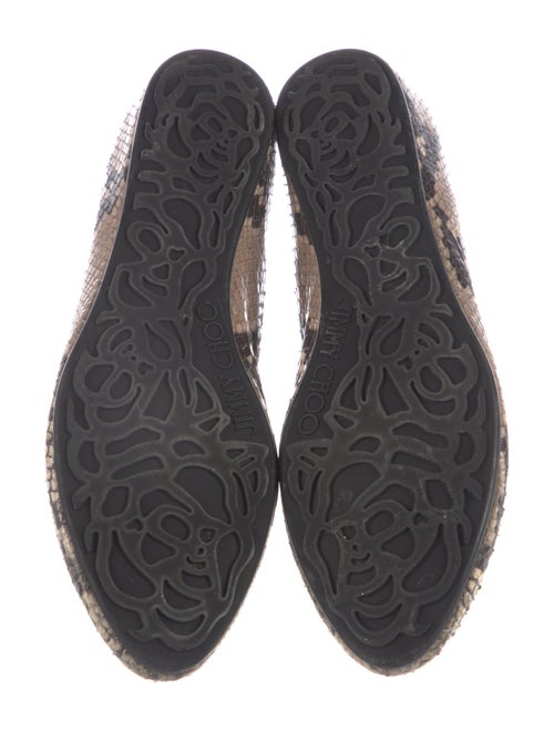 Jimmy Choo Leather Animal Print Flats