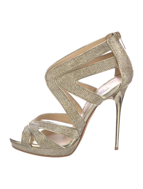 Jimmy Choo Glitter Glitter Accents Sandals