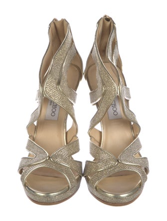 Jimmy Choo Glitter Glitter Accents Sandals