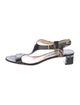 Jimmy Choo Snakeskin Animal Print T-Strap Sandals