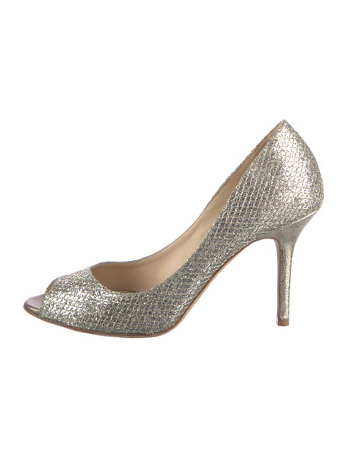 Jimmy Choo Glitter Crystal Embellishments Pumps